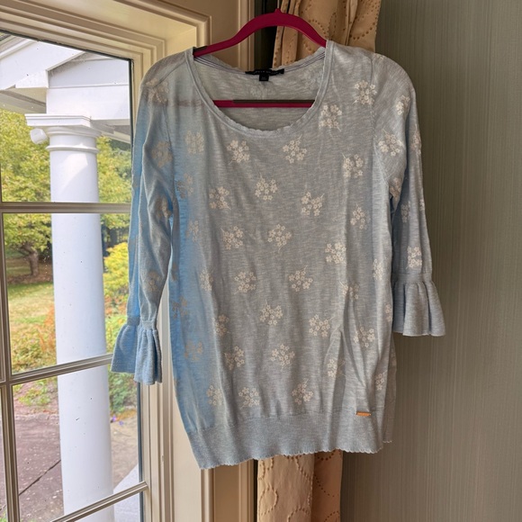Tommy Hilfiger Light Blue Knit Blouse - Picture 1 of 7